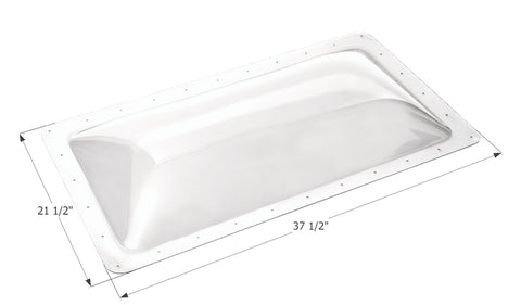 White Icon RV Skylight SL1733W with Dimensions 21.5x37.5 Inches - Measurement Diagram | United RV Parts