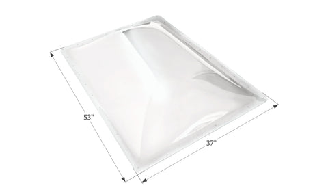 Icon SL3349C Clear RV Skylight 12217 - 53x37 Inch Dimensions View | United RV Parts