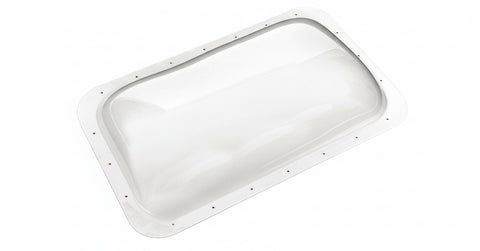 Clear Polycarbonate RV Skylight Dome 16x27 5-Inch Bubble - Top Angle View | United RV Parts