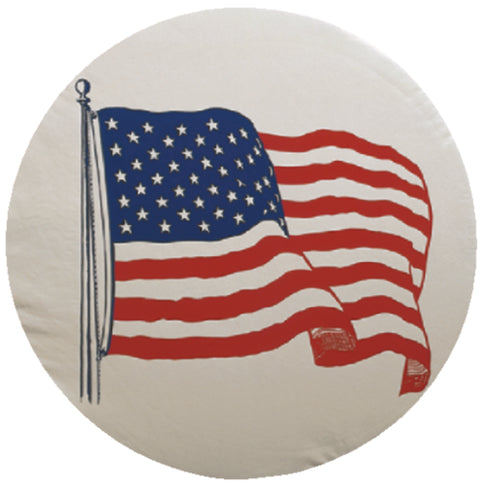 ADCO 28-Inch RV Spare Tire Cover American Flag Design - Product Front Detail | United RV Parts
