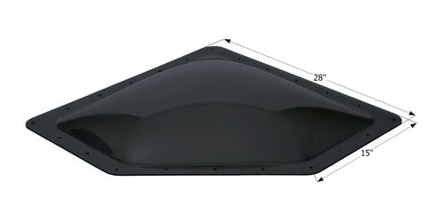 Dark Smoke Icon Neo-Angle RV Skylight 24x12 NSL2412DS - Dimensions 28x15 Angled View | United RV Parts