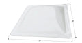 White 24 inch RV Skylight with Dimensions - Measurement Guide | United RV Parts