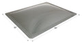 Smoke Icon RV Skylight 26x34 with Dimensions - Angled View | United RV Parts