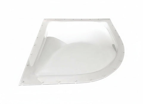 Clear Polycarbonate 26x26 RV Skylight Dome with Radius Angle - Angled View | United RV Parts