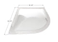 Icon 26x26 Clear RV Skylight NSL26C with 30 3/4" Outer Dimensions Labeled | United RV Parts