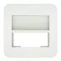 White RV Roof Vent Shade Assembly 015-201612 - Open Position Front View | United RV Parts
