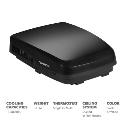 Black Dometic FreshJet 5 RV AC Unit - Specifications Chart | United RV Parts