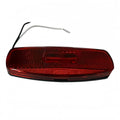 Red 12V LED RV Clearance Light CMB2SRR Showing Wiring Leads - Angled View | United RV Parts