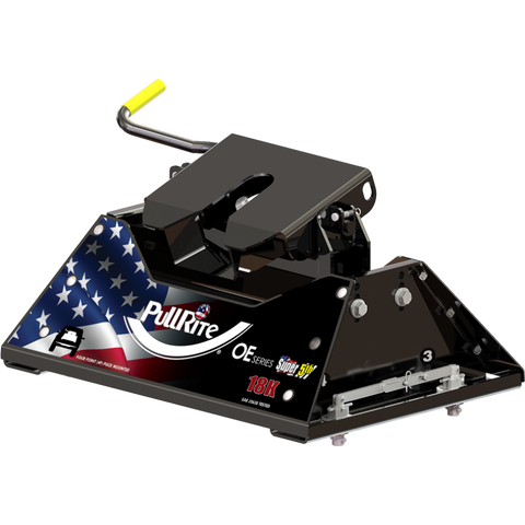 Black PullRite 18K Super 5th Wheel Hitch OE Series - Side View | United RV Parts