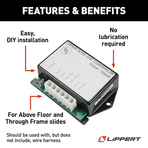 Lippert RV Slide Controller Features Benefits Diagram | United RV Parts