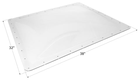 Clear RV Skylight SL2834C with 32x38 Inch Dimensions - Measurement Diagram | United RV Parts