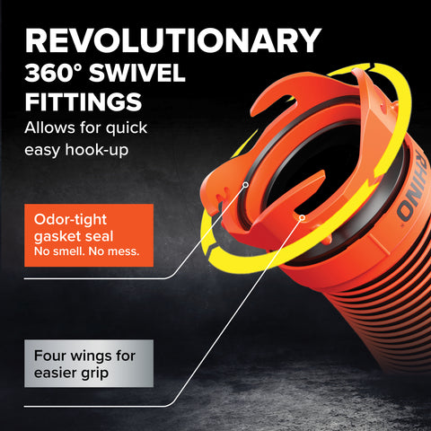 Orange RhinoEXTREME 360 Swivel Fittings - Revolutionary Connection Diagram | United RV Parts
