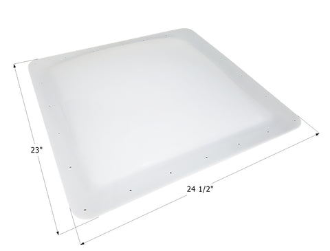 Icon 14107 White RV Skylight Dome SL1920W - Dimension View 23x24.5 Inch | United RV Parts