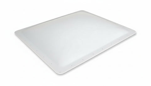 White Polycarbonate RV Skylight Dome 28x30 5-Inch Bubble - Angled Top View | United RV Parts