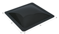 Icon 14526 Dark Smoke RV Skylight SL2222DS 26x26 Overall - Dimension View | United RV Parts