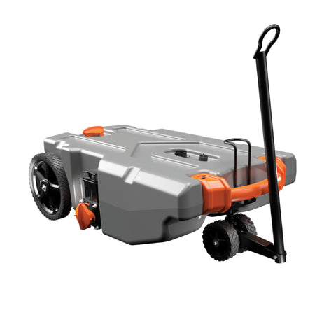 Grey Camco Rhino 28-Gallon Portable Waste Tank - Three Quarter View | United RV Parts