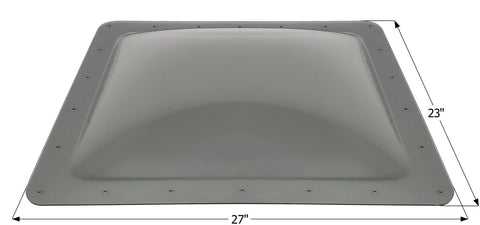 Smoke Polycarbonate RV Skylight 19x23 with 27x23 Dimensions - Top View | United RV Parts