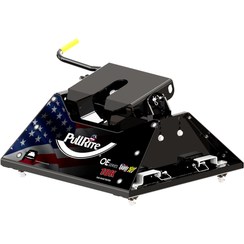 Black PullRite 18K Super 5th Wheel Hitch OE Puck Series 1500 - Side Angle | United RV Parts