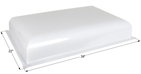 White Icon RV Skylight SL2032W 5-Inch Bubble Dome - Angled View with 22x34 Inch Dimensions | United RV Parts