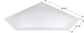White Neo-Angle RV Skylight NSL2510W with 29.25x12.25 In Dimensions - Measurement View | United RV Parts