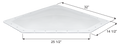 Clear Polycarbonate Neo-Angle RV Skylight 27x11 with Dimensions - Top View | United RV Parts