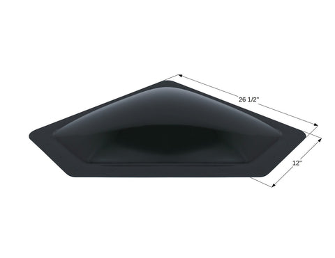 Dark Smoke Icon NSL229DS RV Skylight with 26.5x12 Inch Dimensions - Measurement Diagram | United RV Parts