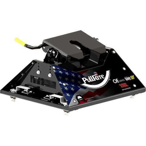 Black PullRite 25K Fifth Wheel Hitch 1600 OE Puck Series - Bottom View | United RV Parts