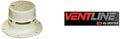 White Plastic Ventline V2049-01 RV Plumbing Vent with Brand Logo - Side View | United RV Parts