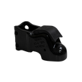 Black Steel Demco Adjustable Coupler 16825-81 - Front Angled View | United RV Parts