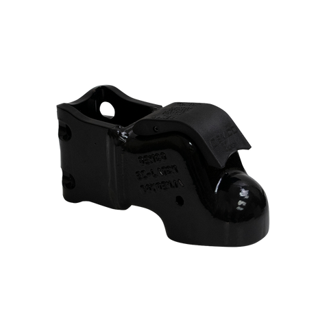 Black Steel Demco Adjustable Coupler 16825-81 - Front Angled View | United RV Parts
