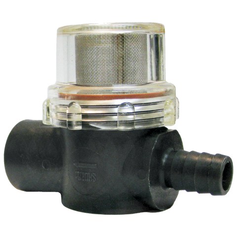 SHURflo Water Strainer 255-323 with Stainless Steel Mesh - Bottom View | United RV Parts