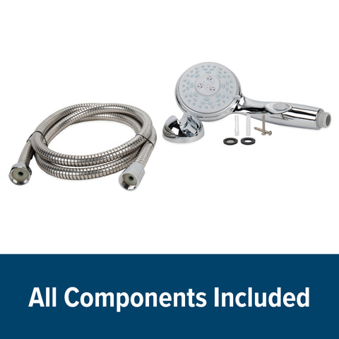 Camco | Kit de cabezal de ducha con interruptor de encendido/apagado | 43713 | Cromado