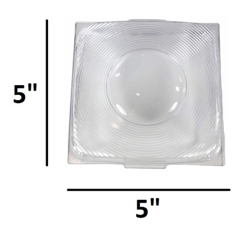 Clear Arcon Dome Light Lens with 5-inch Dimensions - Size Reference | United RV Parts