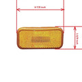 Amber Clearance Light Lens Dimensions - Technical Diagram | United RV Parts