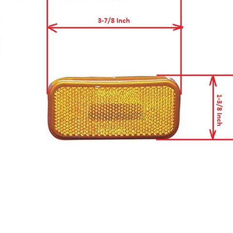 Amber Clearance Light Lens Dimensions - Technical Diagram | United RV Parts