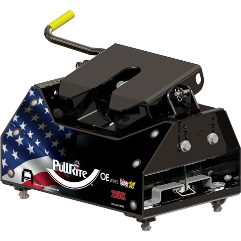 Black PullRite 25K Super 5th Wheel Hitch - Side View | United RV Parts