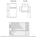 GE GPV10FSNSB Refrigerator Dimensions Specification Chart | United RV Parts