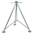 Silver Aluminum Fifth Wheel King Pin Stabilizer Jack Stand - Full Front View | United RV Parts