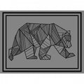 Grey KUMA Bear Mat with Black Border Frame - Design Close-Up | United RV Parts