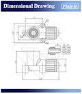 Flair-It Drop Ear Elbow Dimensional Drawing Technical Specifications | United RV Parts