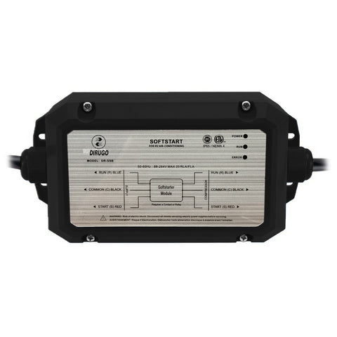 Black Dirugo DR-SSB Universal RV AC Soft Start Kit - Front View | United RV Parts