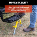 RV Step Stabilizer Ground Support in Use - Person Standing | United RV Parts