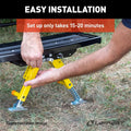 Hands Installing Yellow Step Stabilizer Kit - Easy Installation Detail | United RV Parts