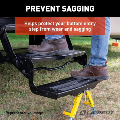 RV Entry Steps with Step Stabilizer Preventing Sagging - Safety Feature | United RV Parts
