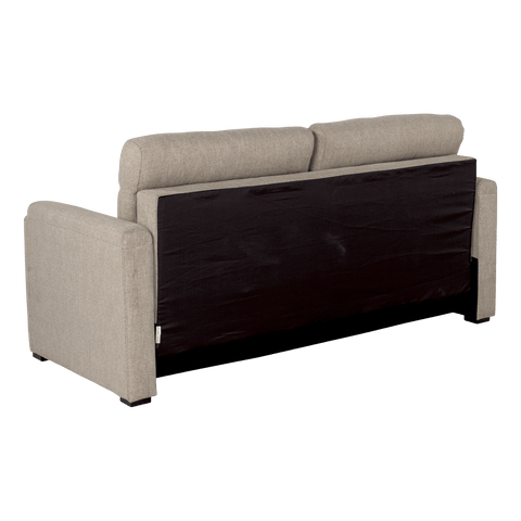 Beige Thomas Payne Trifold Sofa - Rear Storage Platform View | United RV Parts