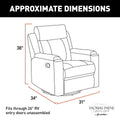 Thomas Payne Swivel Recliner Dimensions Chart - 38x34x31 Inches | United RV Parts