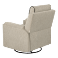 Beige Fabric RV Recliner - Back Quarter View Showing Swivel Base | United RV Parts