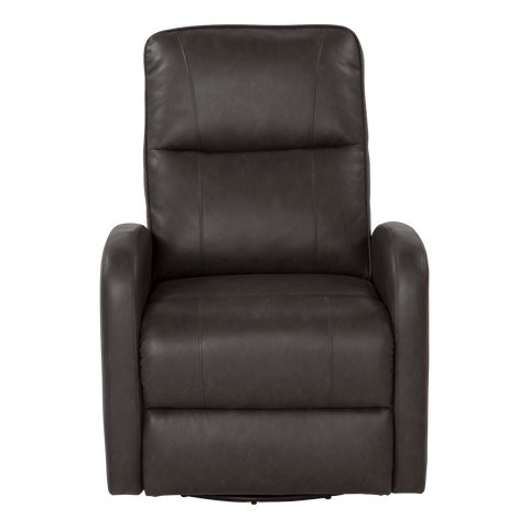 Brown Leather Thomas Payne Swivel Recliner - Front Upright View | United RV Parts