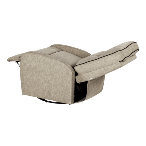 Taupe Fabric Thomas Payne Pushback Recliner - Reclined Position Side View | United RV Parts