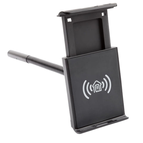 Black Thomas Payne Wireless Phone Charger Cradle with Flexible Gooseneck Arm - Angled Product View | United RV Parts